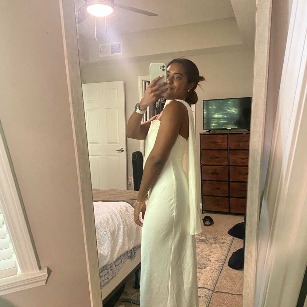 Abercrombie & Fitch Julia Slip Strapless Scarf Maxi Dress